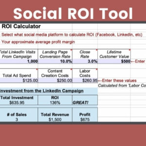 Social Media ROI Calculator product image