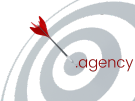Image of logo for Digital Marketing Partner, an arrow in a bullseye, with ".agency" next to it.