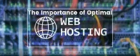 Image for blog article's featured image announcing the importance of optimal web hosting, with blurred server cables in background