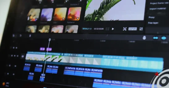 Image showing professional video editing on a computer