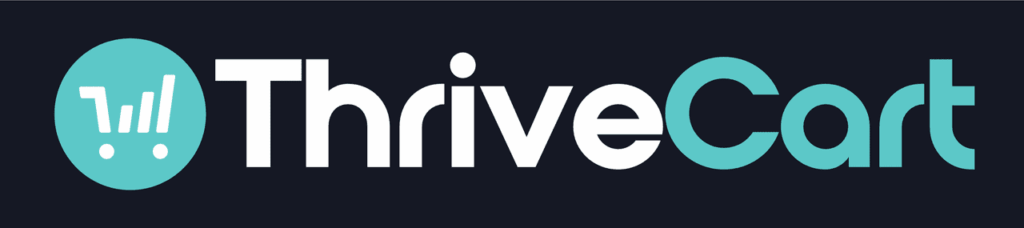 ThriveCart logo on a black background