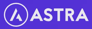Astra logo on purple background