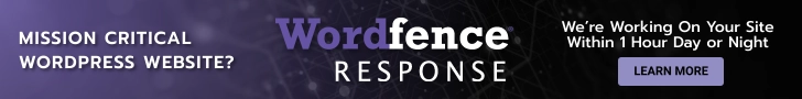Wordfence plugin advertisement