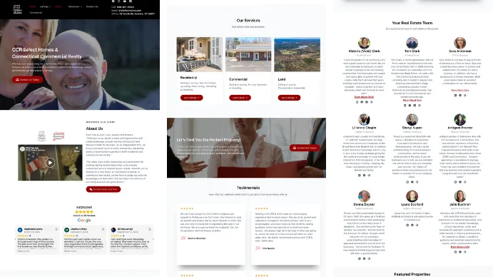 Website portfolio image for CCR Select